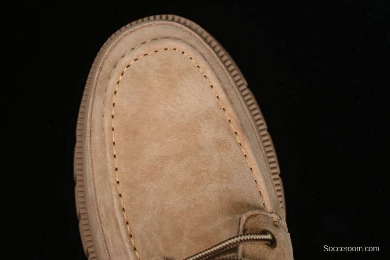 Timberland Low-Top Casual Shoes for Men - Italian Oil-Grained Leather with Anti-Slip Rubber Sole - TB73535SAND