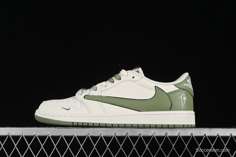 Nike Travis Scott x Fragment Design x Air Jordan 1 Low OG SP AJ1 Low Top Casual Sneakers - DM7866-019