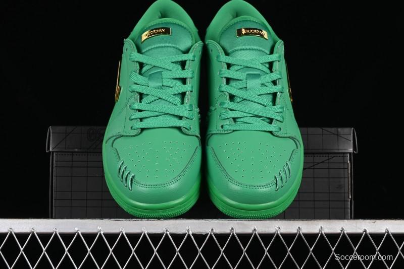Nike Air Jordan 1 Low "Method of Make" Casual Sneakers in Green and Gold - FN5032-300
