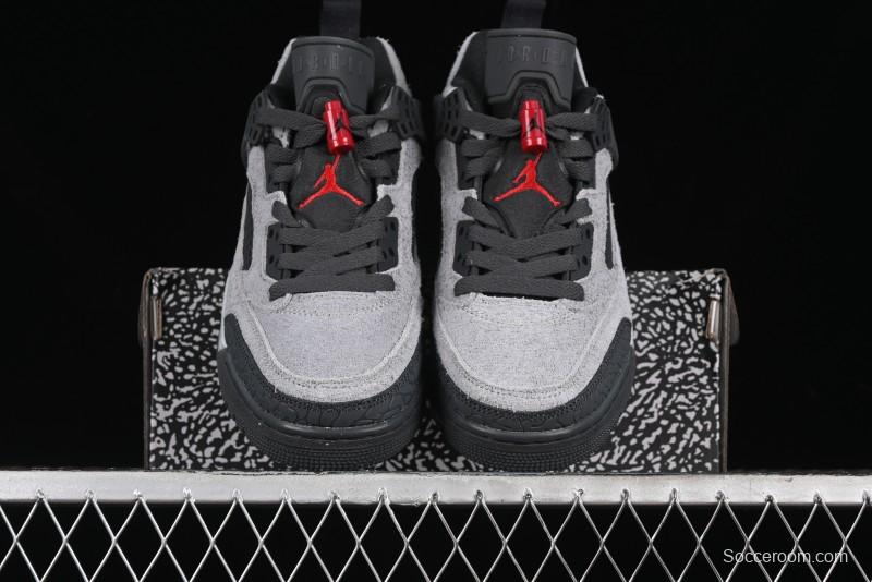 Nike Jordan Spizike Low AJ Hybrid Elements Black Grey Crack Leather Casual Sneakers - FQ1759-002