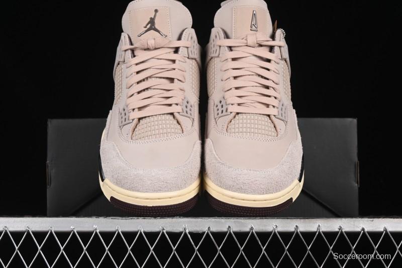 Nike A Ma Maniere x Air Jordan 4 Retro "Fossil Stone" Sneakers - FZ4810-200