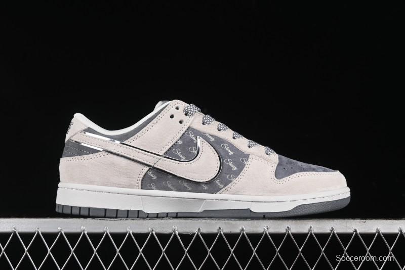 Nike SB Dunk Low Stussy Anniversary Edition Premium Custom Low-Top Casual Sneakers - XX2025-578