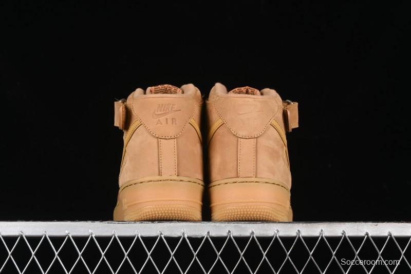 Nike Air Force 1 '07 Mid Suede Casual Sneakers in Wheat - DJ9158-200