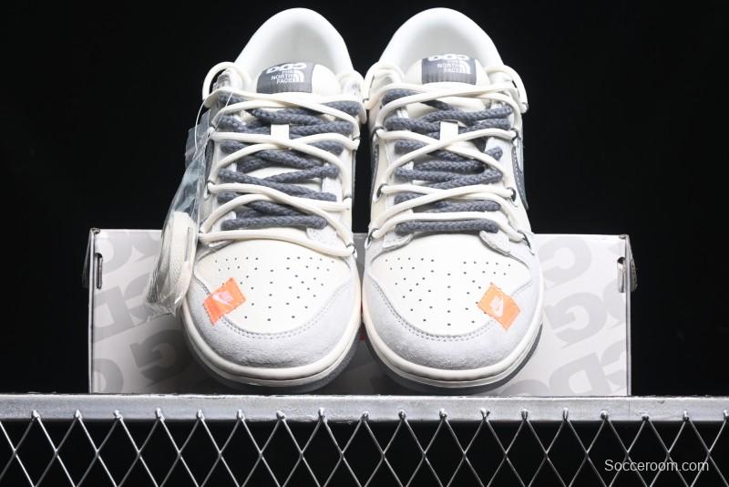 Nike SB Dunk Low The North Face Supreme Collaboration Strap Patch Grey Hook Low-Top Casual Skate Shoes - YX5066-253