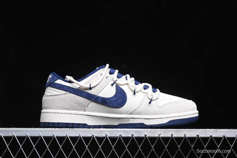 Nike SB Dunk Low The North Face Series - Strap Pig Eight Dark Blue Hook Anniversary High-End Custom Low-Top Casual Skate Shoes - DM6868-001