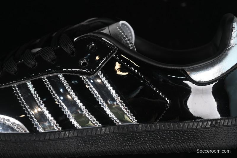 Adidas Samba Atmos IH3364 Patent Leather Black Silver Casual Sneakers