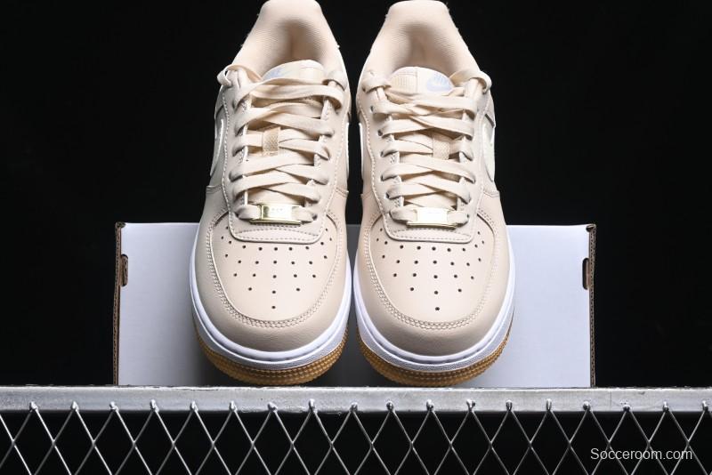 Nike Air Force 1 '07 Low Top Sneakers with Full-Grain Leather and Air Cushion - DD8959-111