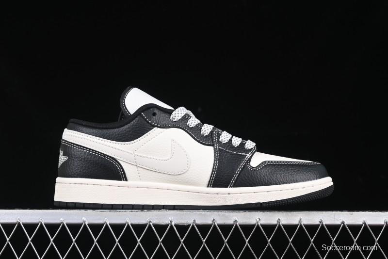 Nike Air Jordan 1 Low AJ1 Stussy White Black Leather Retro Basketball Shoes - XX3318-507