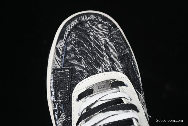Nike Air Force 1 '07 Low "Black Jeans" Graffiti Casual Sneakers - FB0607-660