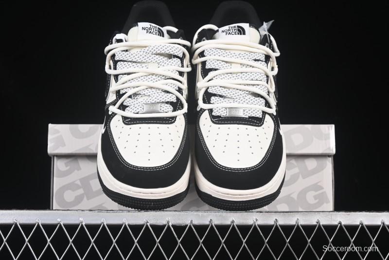 Nike Air Force 1 '07 Low The North Face Collaboration Suede Black Drawstring Casual Sneakers - SJ1198-101