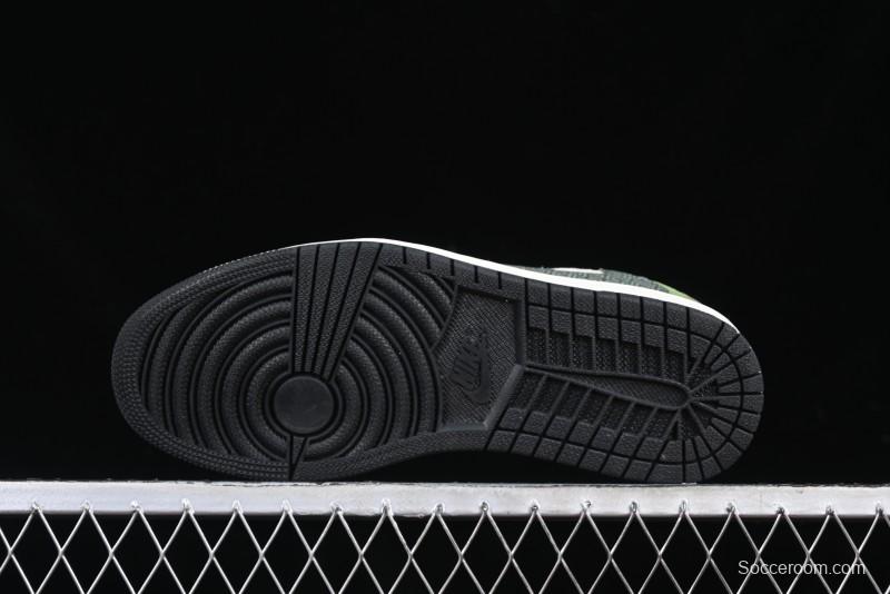 Nike Travis Scott x Fragment Design x Air Jordan 1 Low OG SP AJ1 Snake Year Limited Edition Low-Top Casual Sneakers - DM7866-075