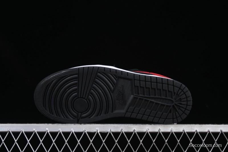 Nike Air Jordan 1 Low AJ1 Red Black Low Top Casual Sneakers - 553558-067