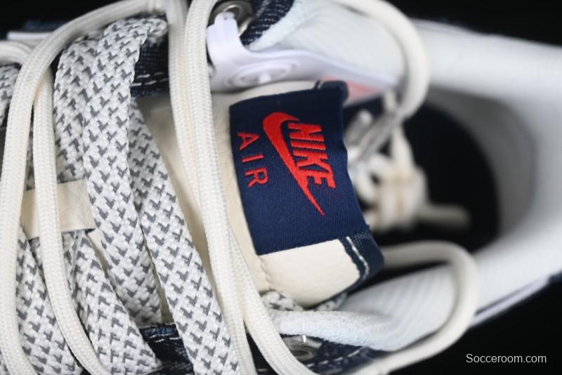 Nike Air Force 1 '07 Low Levi's Collaboration Light Blue Denim Drawstring Casual Sneakers - SJ1198-900