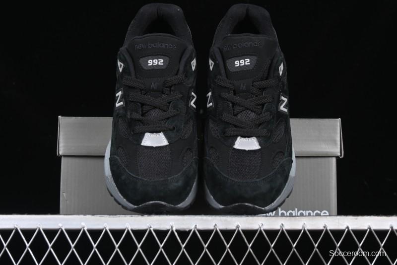 New Balance Made In USA 992 Classic Retro Running Shoes with Superior Cushioning - M992BL