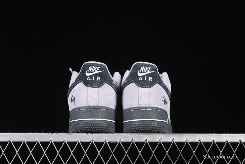 Nike Air Force 1 '07 Low Stussy Collaboration Beige Grey Jade Sole Low-Top Casual Sneakers - XZ6188-196
