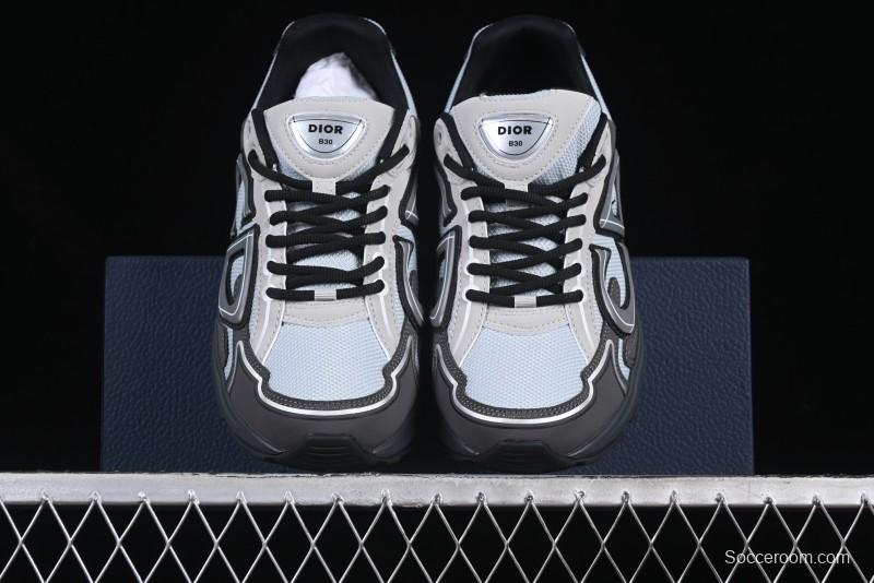Dior B30 Sneakers with Reflective CD30 Logo and Lightweight Rubber Sole - CD30