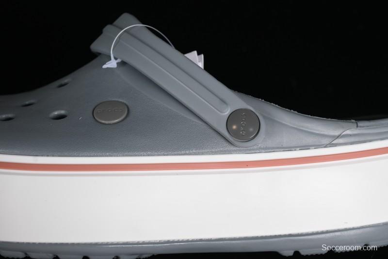 Crocs Crocband Platform Rainbow Comfortable Thick-Soled Clog Sandals - B.D4