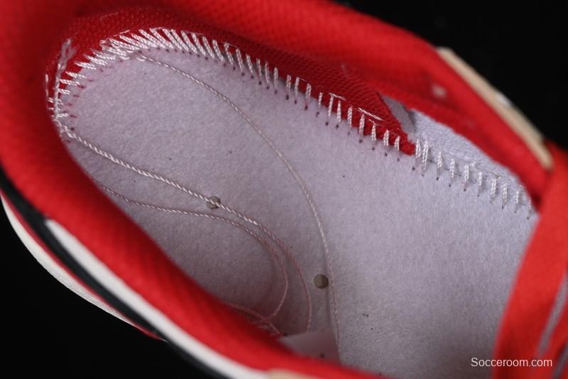 Nike Travis Scott x Fragment Design x Air Jordan 1 Low OG SP AJ1 Snake Year Limited Red Brown Black Swoosh Low Top Casual Sneakers - DM7866-077