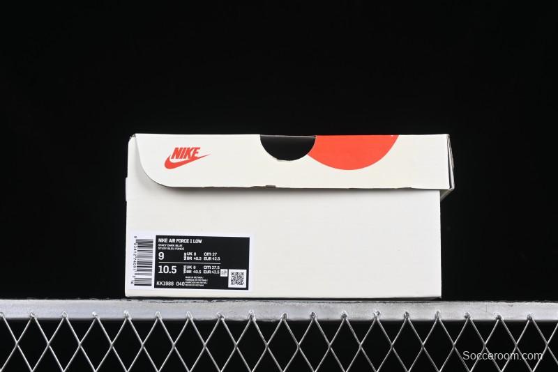 Nike Air Force 1 '07 Low Stussy Collaboration Explosive Blue Low-Top Casual Sneakers - KK1988-040