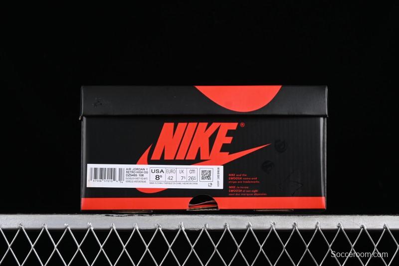 Nike Air Jordan 1 High OG "Black Toe Reimagined" Retro Basketball Shoes - DZ5485-106