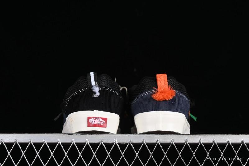 Vans Knu Skool Dragon Whisker Black Blue Slip-Resistant Cushioned Casual Low-Top Sneakers - VN0AUAK335