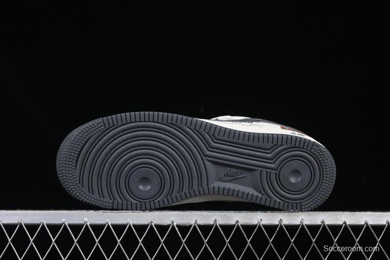 Nike Air Force 1 '07 Low Gucci Collaboration Beige Grey Pattern Low-Top Casual Sneakers - XZ6188-723