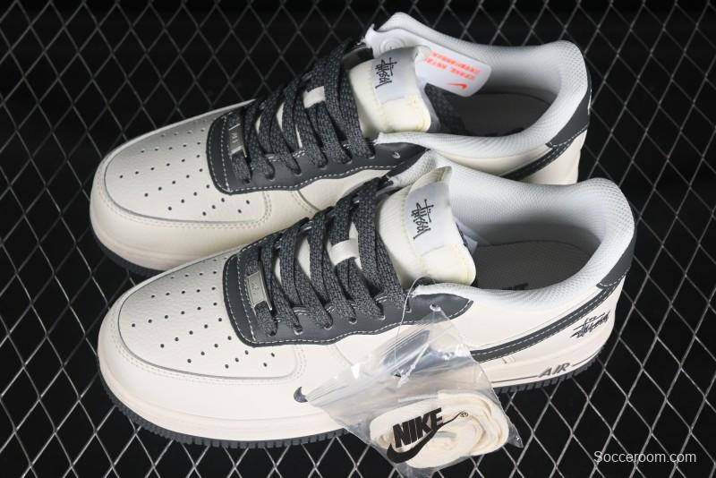 Nike Air Force 1 '07 Low Stussy Collaboration Granite Grey Low-Top Casual Sneakers - XZ6188-226