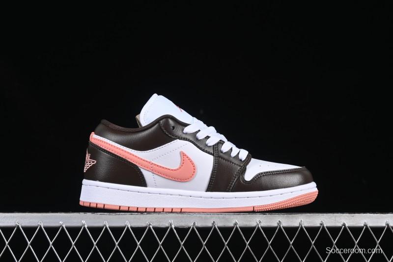 Nike Air Jordan 1 Low AJ1 Mocha Pink Casual Lifestyle Sneakers - DC0774-182