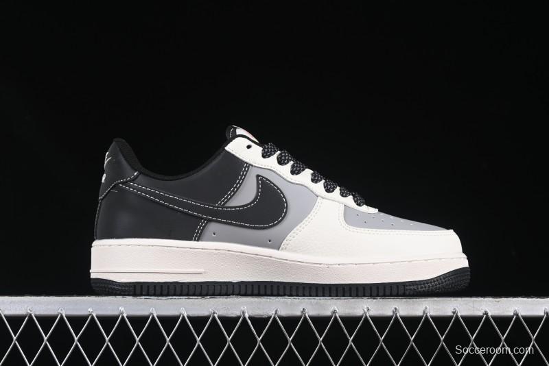 Nike Air Force 1'07 Low Supreme Casual Sneakers in Beige Grey Black - HH7518-055