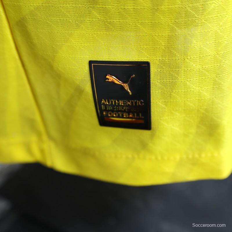 Player Version 25/26 Borussia Dortmund Yellow with Black Pattern Jersey