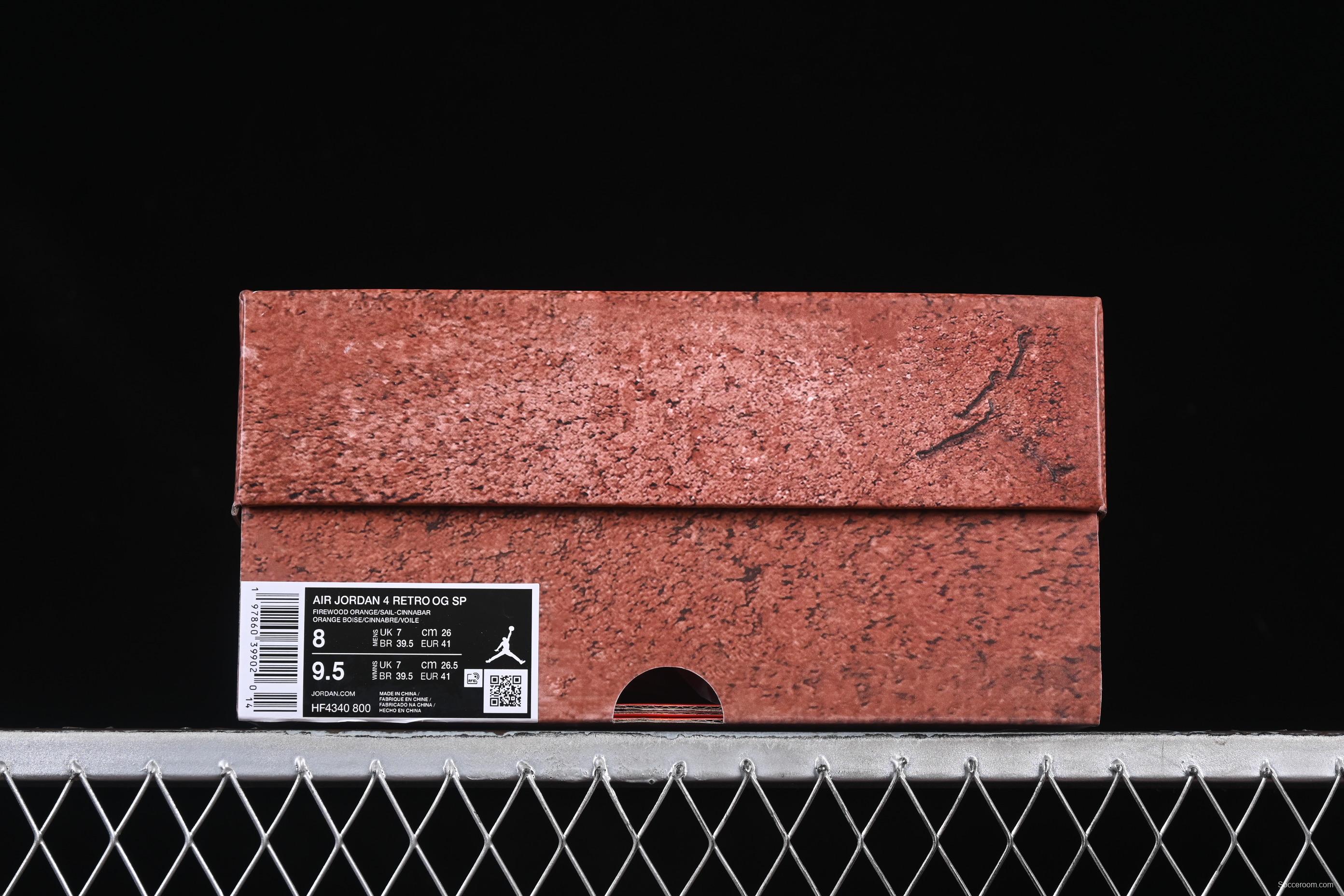 Nike Nigel Sylvester x Air Jordan 4 OG "Brick By Brick" Retro Basketball Shoes - HF4340-800