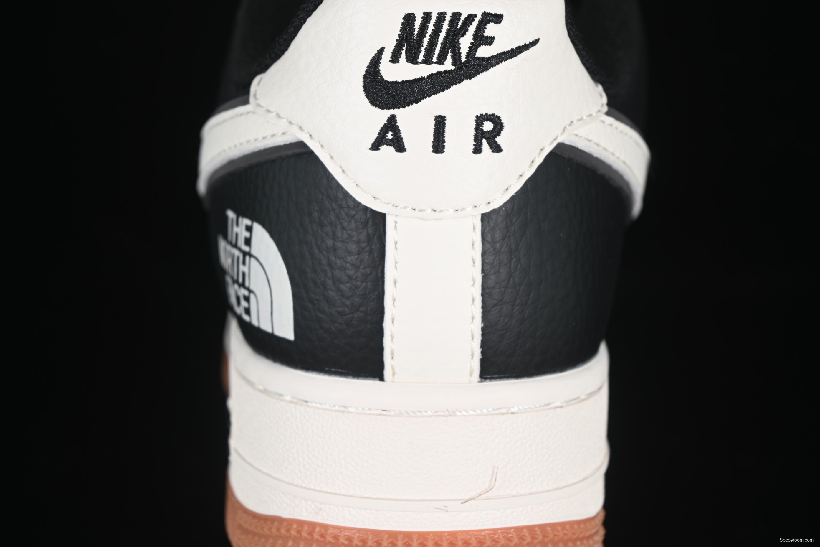 Nike Air Force 1'07 Low The North Face Collaboration Black Lychee Pattern Gum Sole Casual Sneakers - XZ6188-114