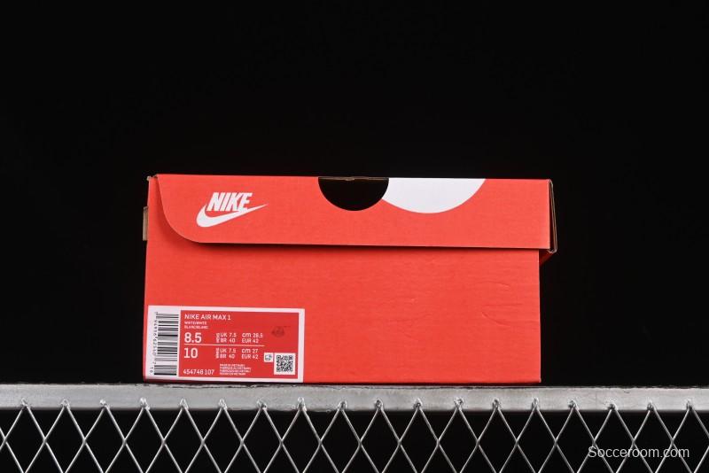 Nike Air Max 1 Retro Running Shoes with Half-Sole Air Cushion - 454746-107