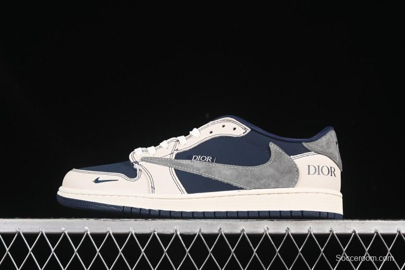 Nike Travis Scott x Fragment Design x Air Jordan 1 Low OG SP AJ1 Low Top Casual Sneakers - XS2024-012