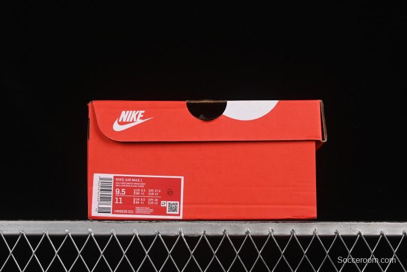 Nike Air Max 1 Retro Running Shoes with Half-Sole Air Cushion - HM9936-001