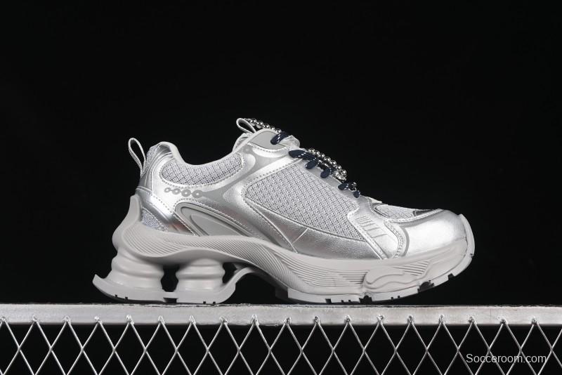 GG-CC Star Same Style Lace-up Hollow Out Dad Shoes with 5cm Height Increase - G25X269