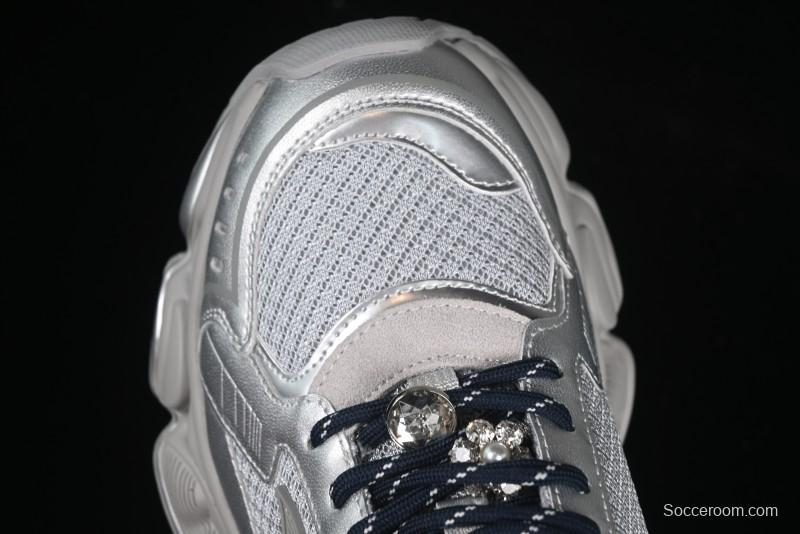 GG-CC Star Same Style Lace-up Hollow Out Dad Shoes with 5cm Height Increase - G25X269