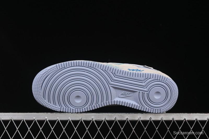 Nike Air Force 1'07 Low "Blue Star Love" 520 Series Limited Edition Casual Sneakers - DB3301-991