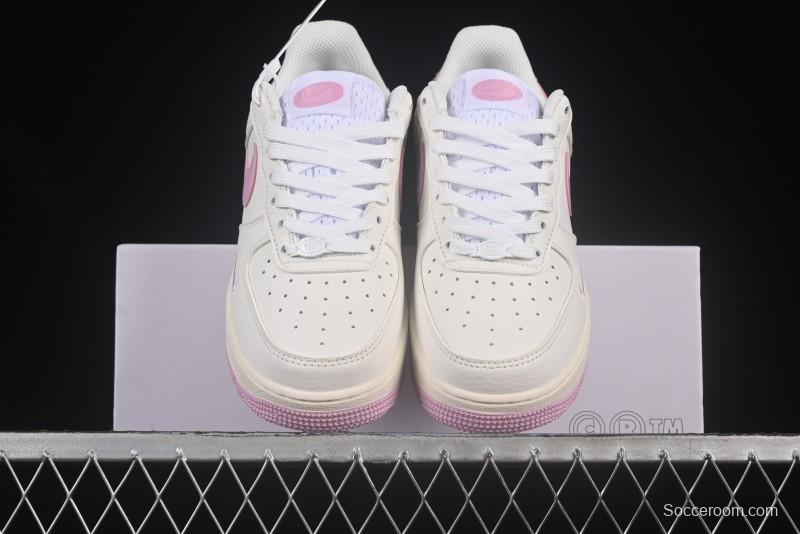 Nike Air Force 1'07 Low Custom Casual Sneakers with Full-Length Air Cushion - DD8959-100