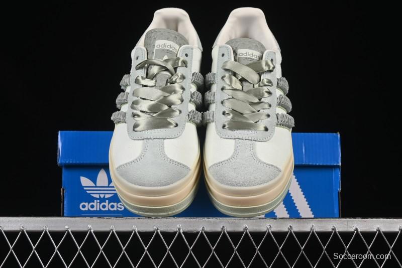 Adidas Originals Gazelle Bold JR8373 Collaboration Low-Top Sneakers with Thick Sole for Slip Resistance and Durability - JR8373