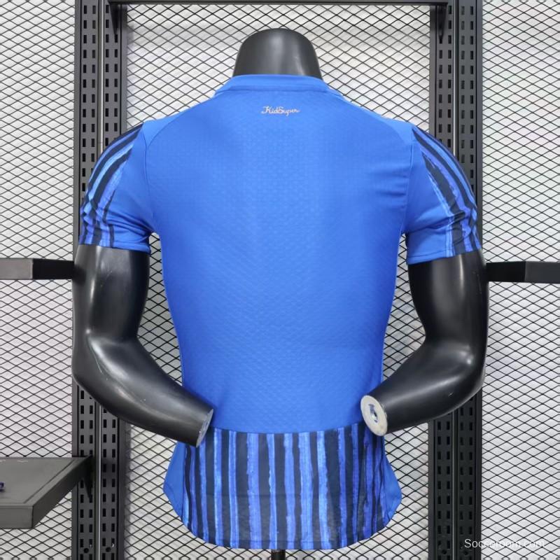Player Version 25/26 Al Hilal Home Blue with Vertical Stripes Jersey