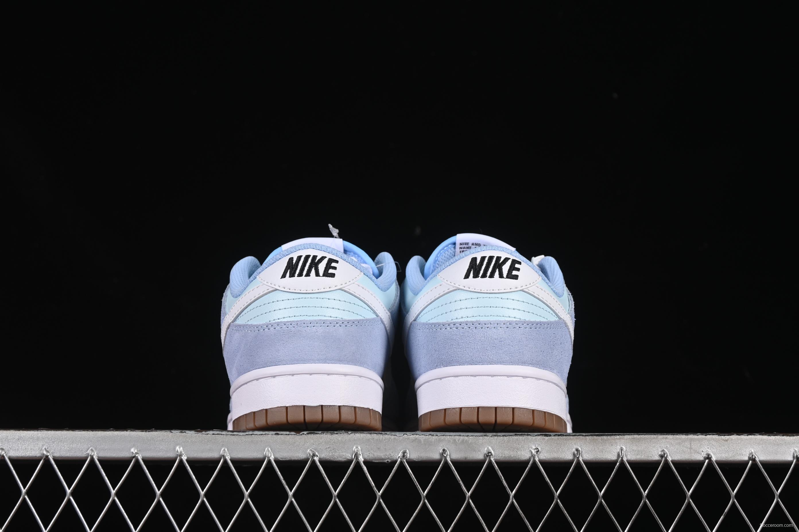 Nike Dunk Low Retro Casual Sneakers in Leather and Suede with Pre-Aged Coconut Milk Sole - IB6399-400