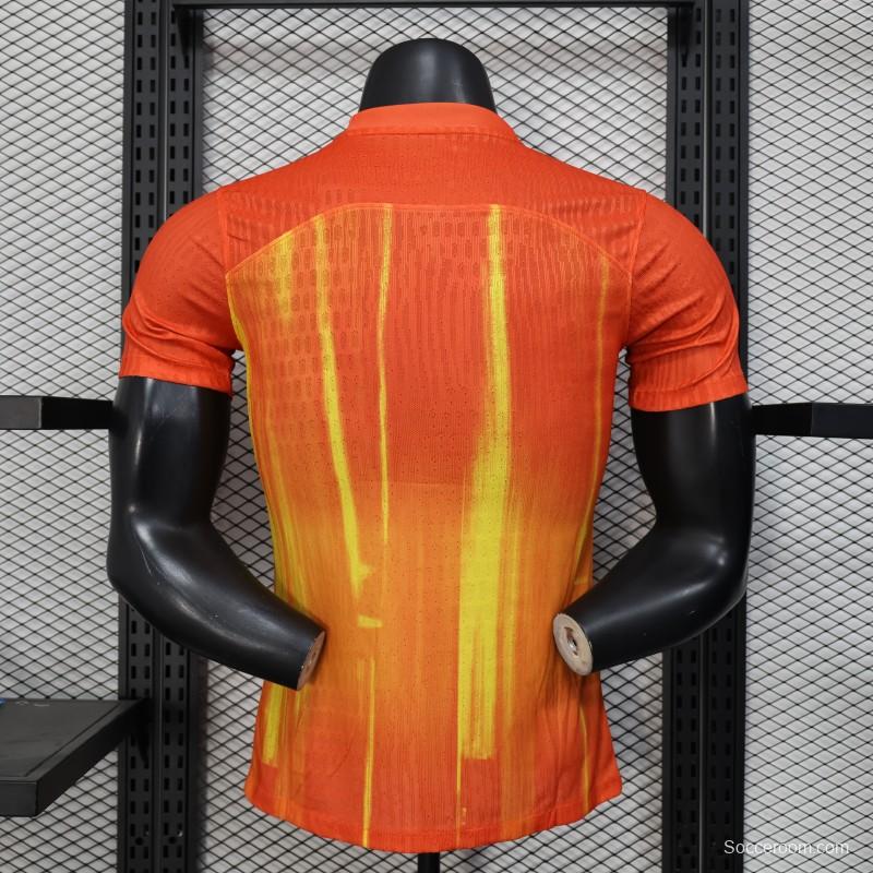 Player Version 25/26 FC Barcelona Orange with Flame Gradient Jersey