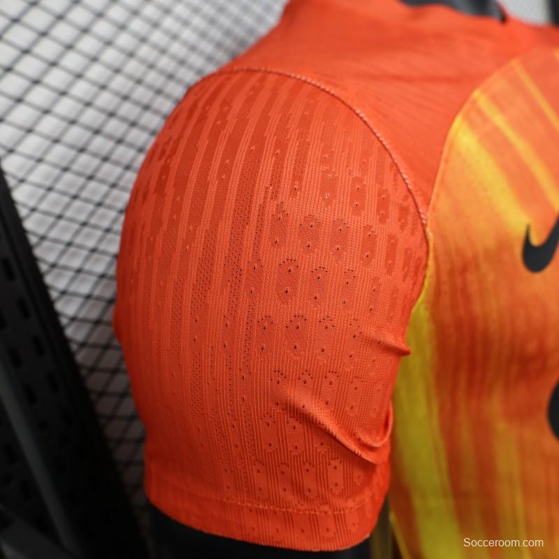 Player Version 25/26 FC Barcelona Orange with Flame Gradient Jersey