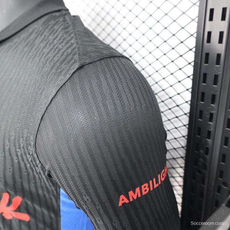 Player Version 24/25 Barcelona x Travis Scott Away Black Jersey With Red Sponsor