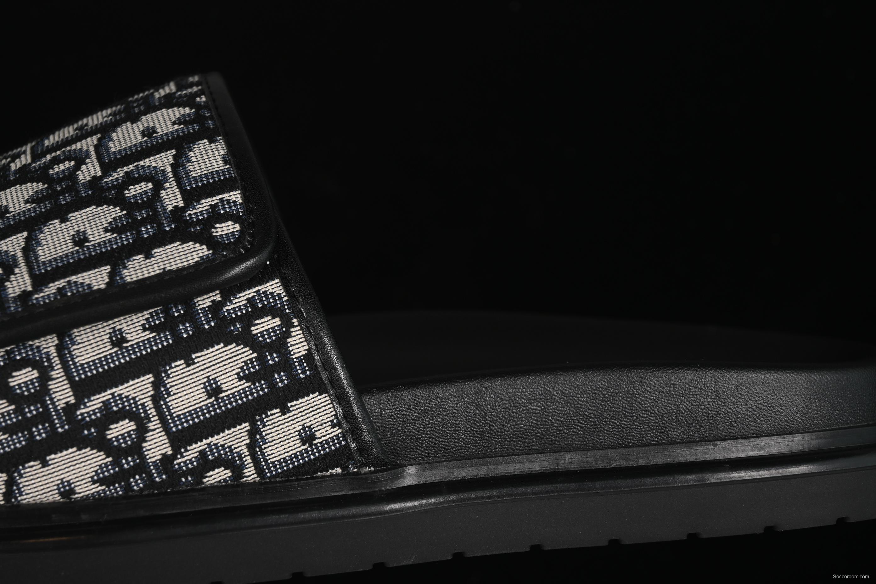 Dior Aqua Summer Men's Platform Casual Sandals with Oblique Print and Leather Accents - 3SA126ZSA