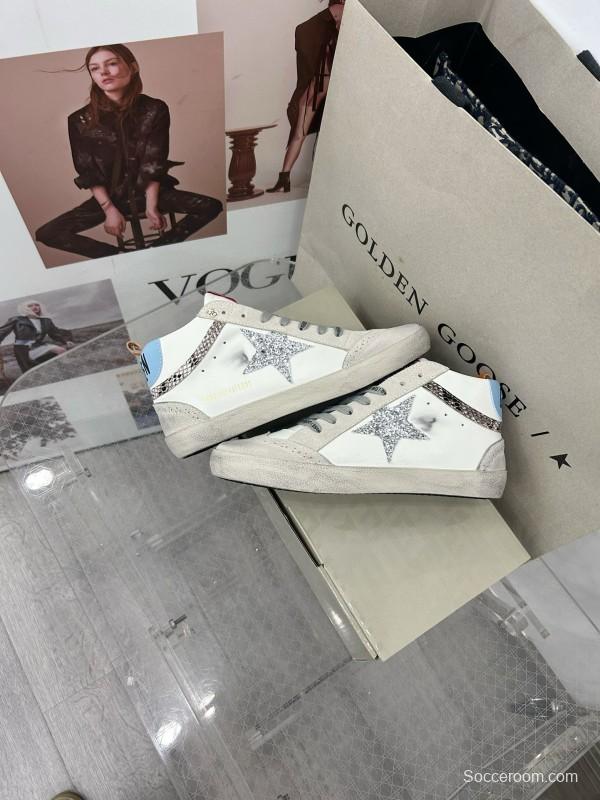 2024 Unisex GGDB White Grey Suede Leather High-Top Sneakers MJ00300