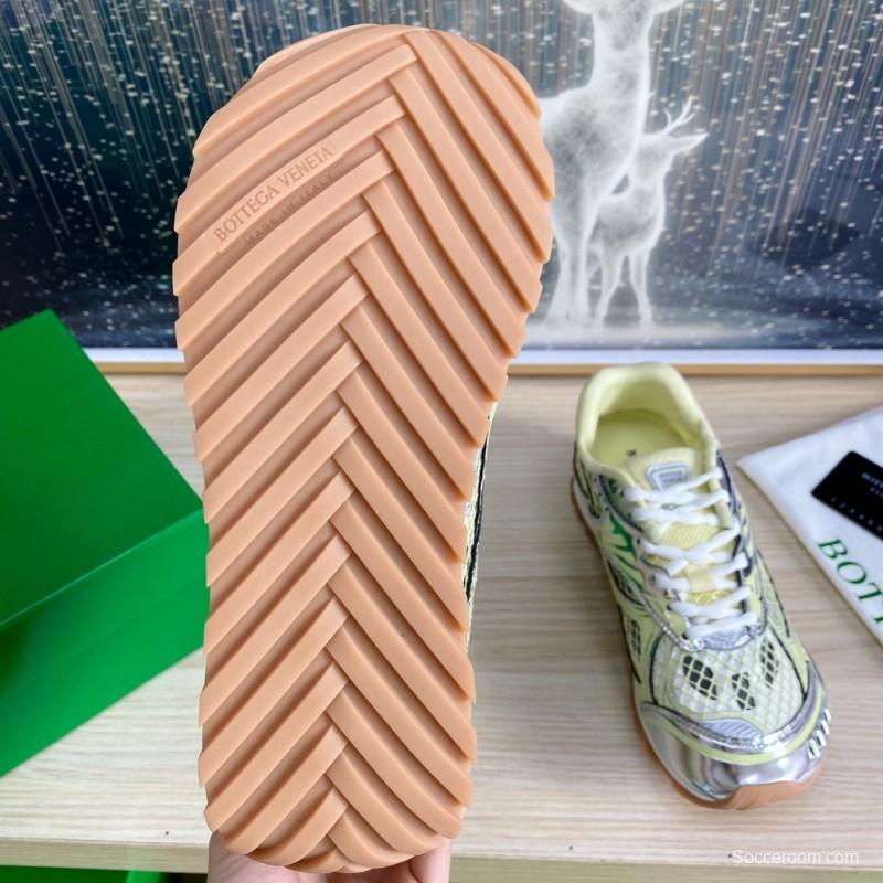 2025 Unisex BV Yellow Silver Mesh Rubber Running Sneakers LY0000