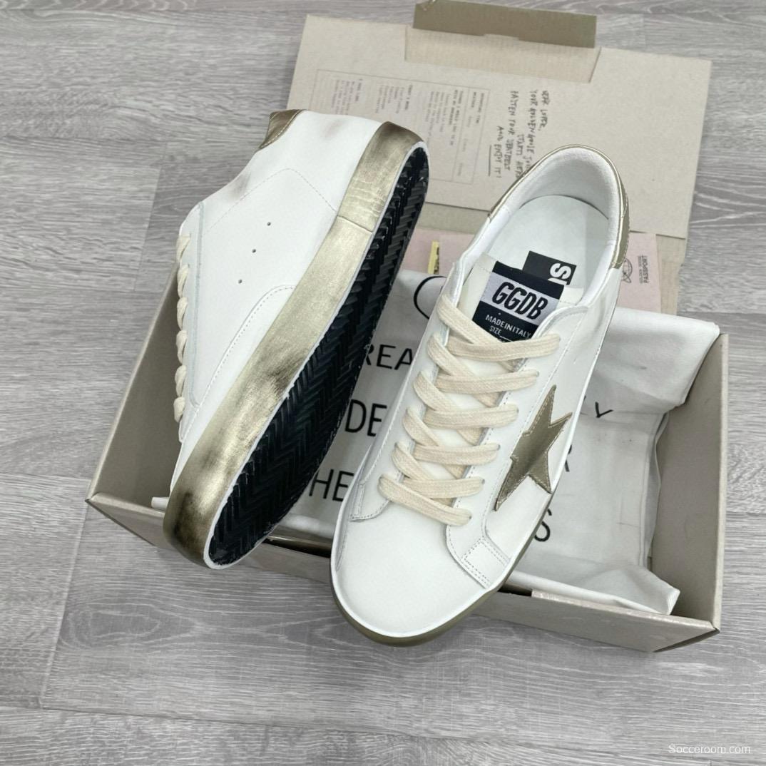 2025 Men GGDB White Beige Leather Sneakers