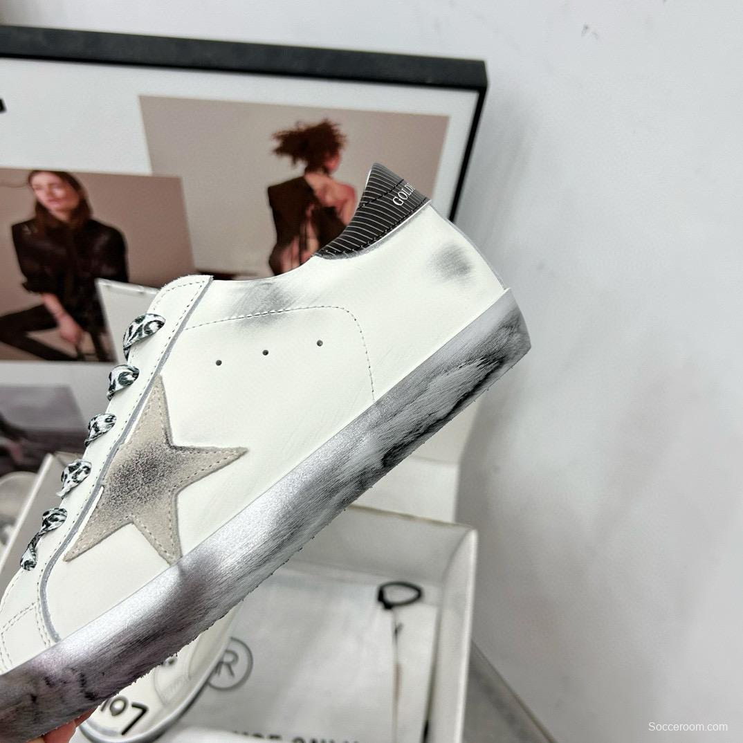 2025 Unisex GGDB White Beige Grey Leather Sneakers SUPER STAR